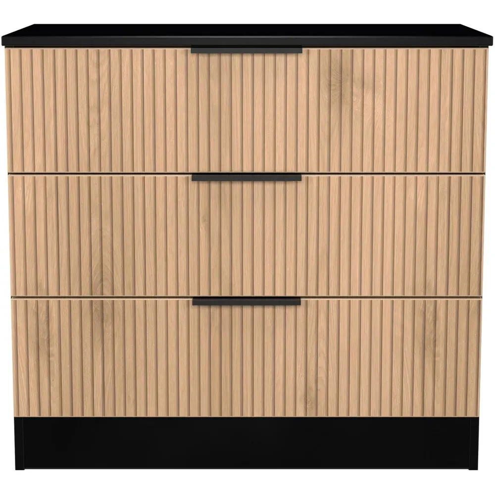 Java 3 Drawer Chest of Drawers - Black