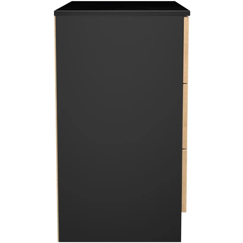 Java 3 Drawer Chest of Drawers - Black
