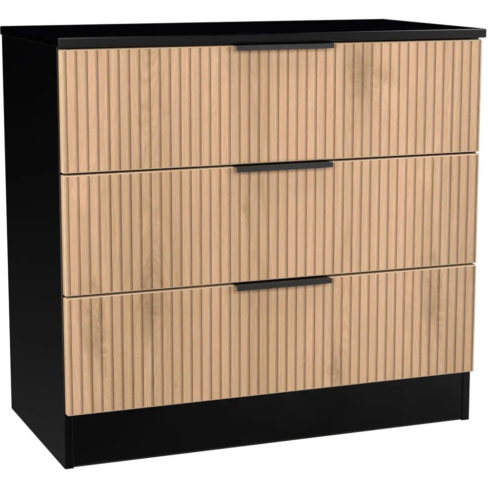 Java 3 Drawer Chest of Drawers - Black
