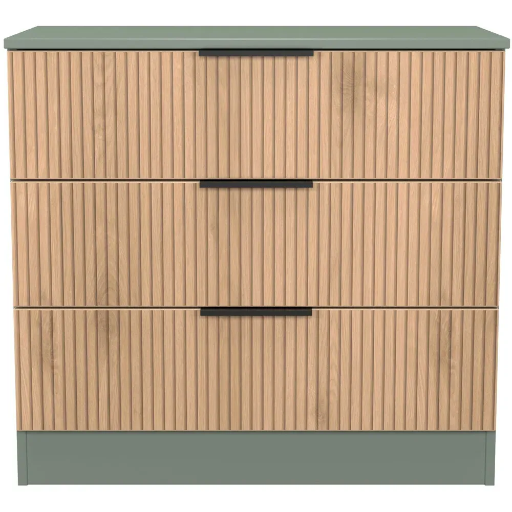 Java 3 Drawer Chest of Drawers - Green