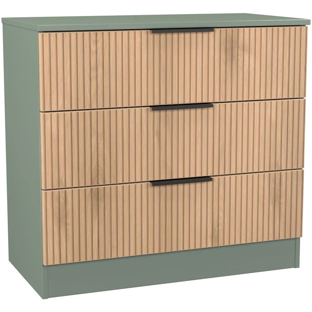 Java 3 Drawer Chest of Drawers - Green