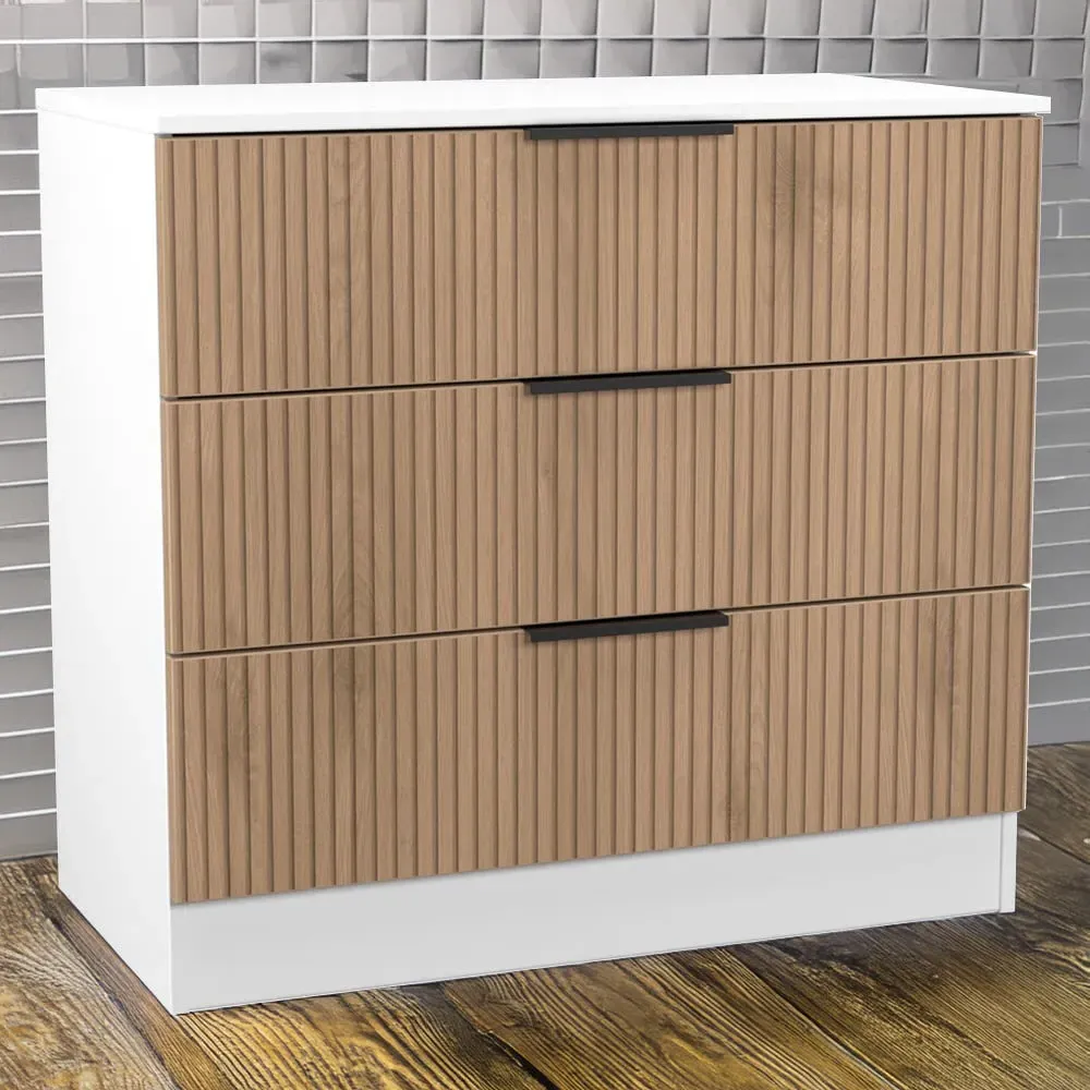 Java 3 Drawer Chest of Drawers - White