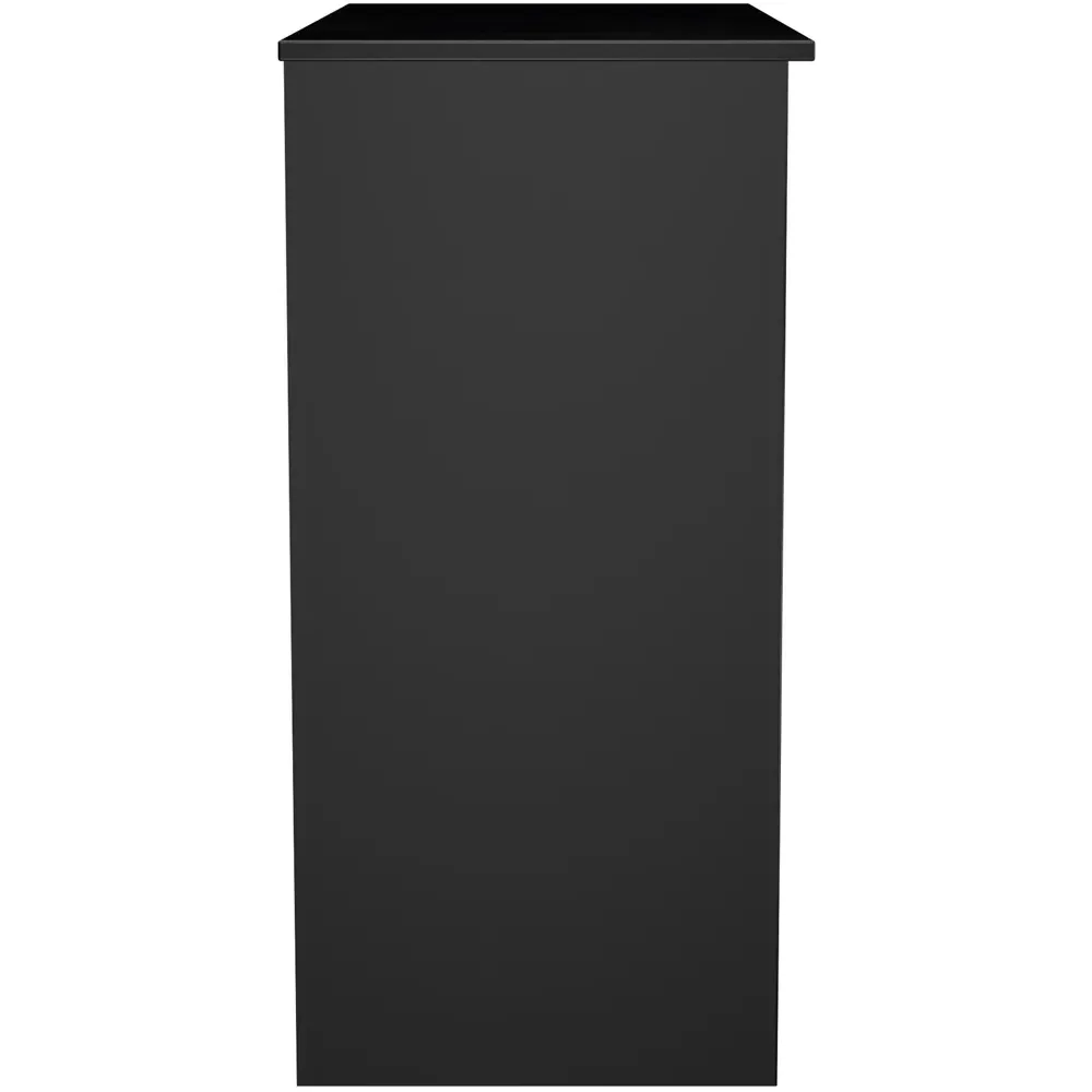 Java 3 Drawer Slatt Effect Vanity Unit - Black