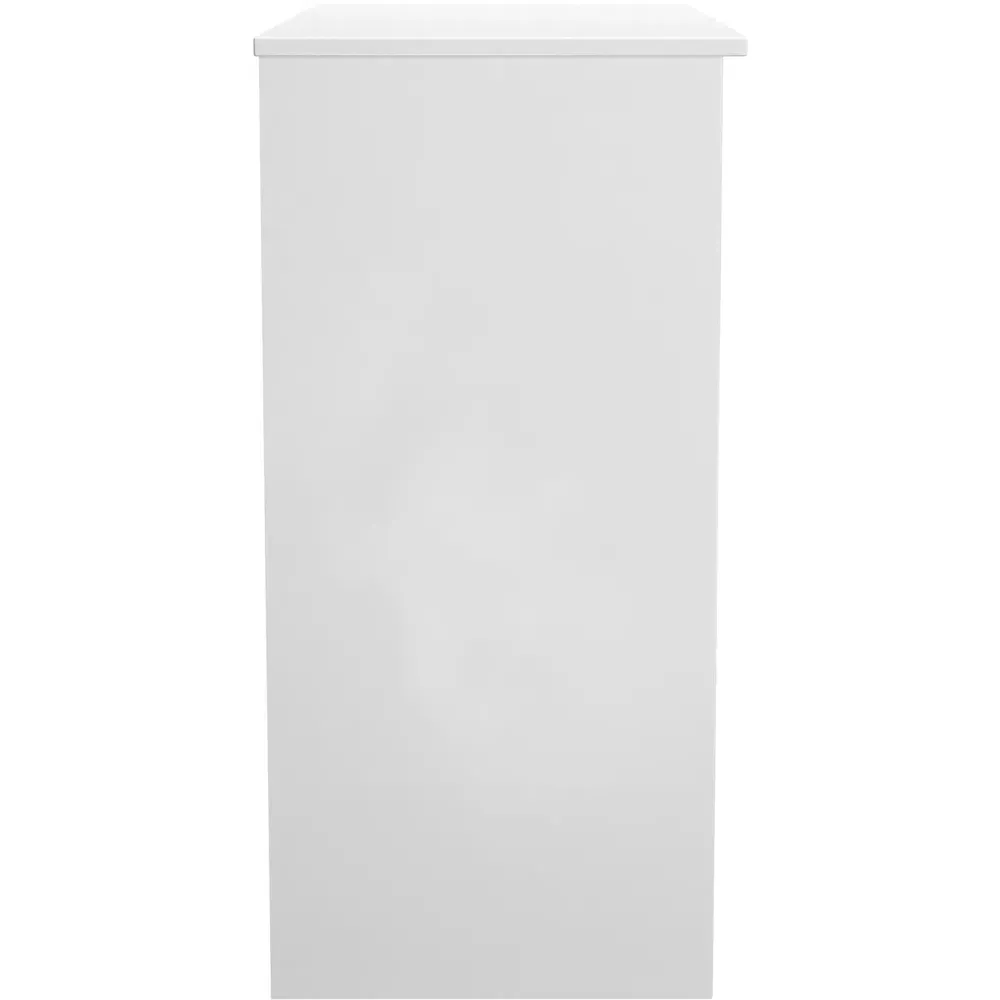Java 3 Drawer Slatt Effect Vanity Unit - White