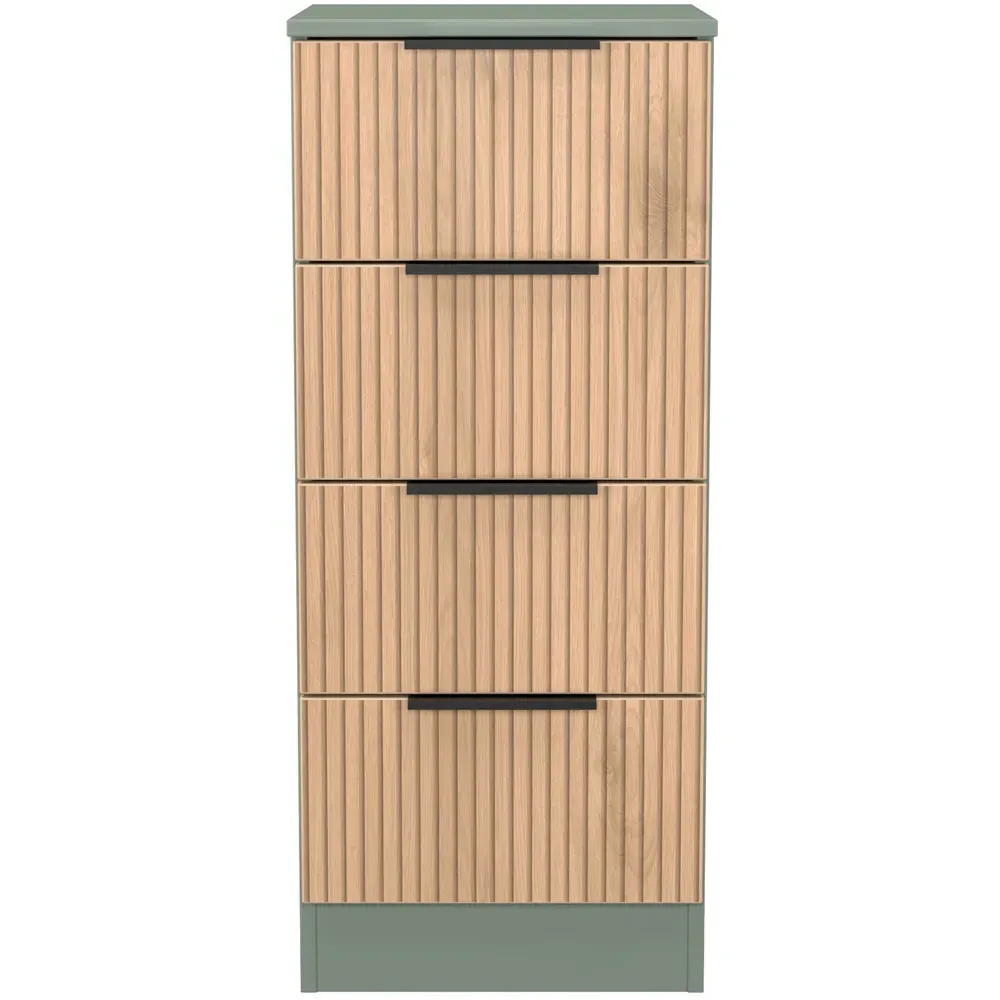 Java 4 Drawer Bedside Cabinet - Green