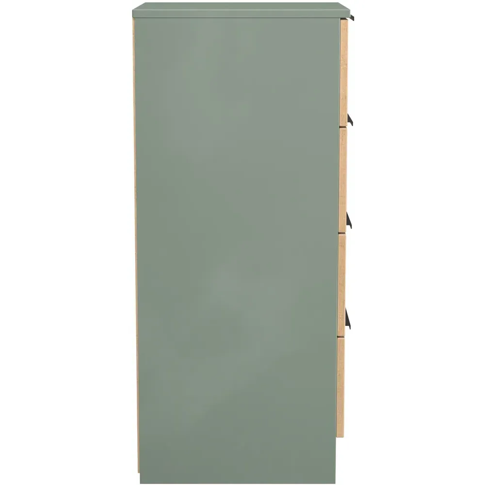 Java 4 Drawer Bedside Cabinet - Green