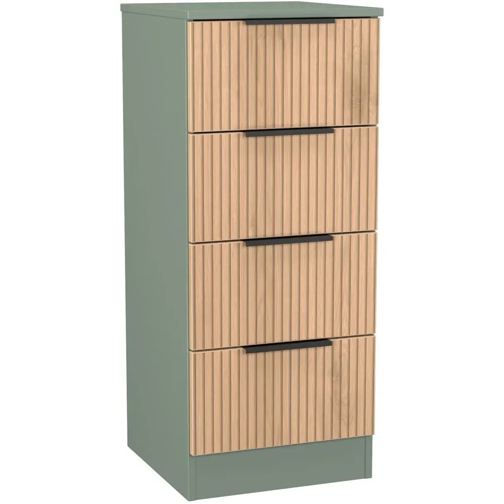 Java 4 Drawer Bedside Cabinet - Green