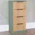 Java 4 Drawer Bedside Cabinet - Green