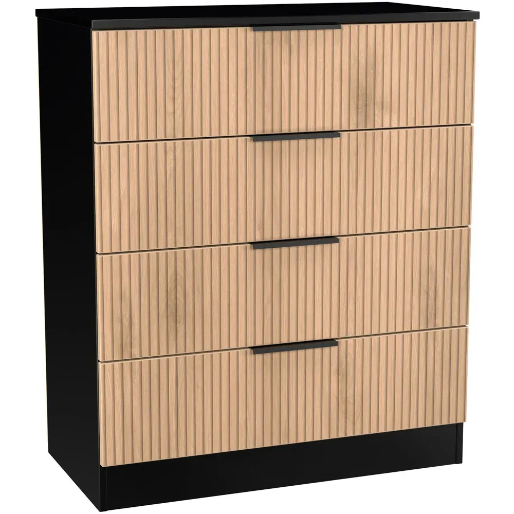 Java 4 Drawer Chest of Drawers - Black