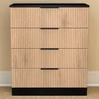 Java 4 Drawer Chest of Drawers - Black
