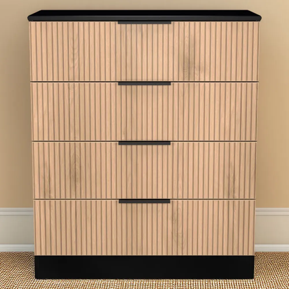 Java 4 Drawer Chest of Drawers - Black