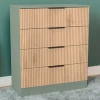 Java 4 Drawer Chest of Drawers - Green