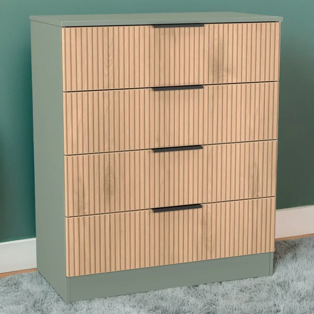 Java 4 Drawer Chest of Drawers - Green