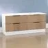 Java 4 Drawer Storage Box with Slat Effect - White