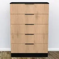 Java 5 Drawer Chest of Drawers - Black