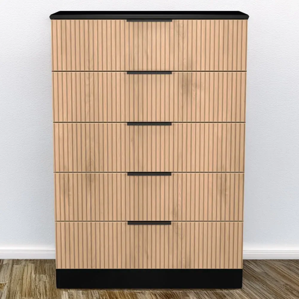 Java 5 Drawer Chest of Drawers - Black