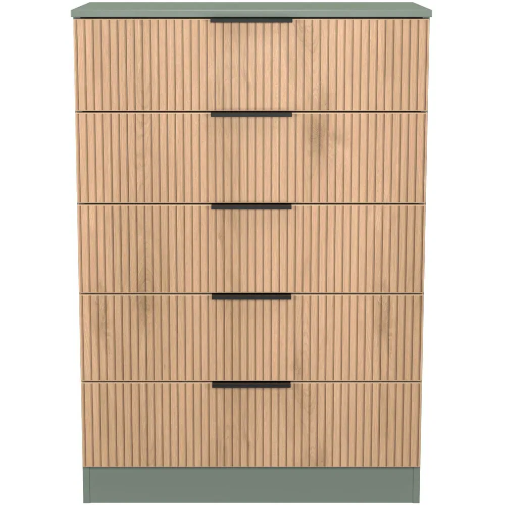 Java 5 Drawer Chest of Drawers - Green