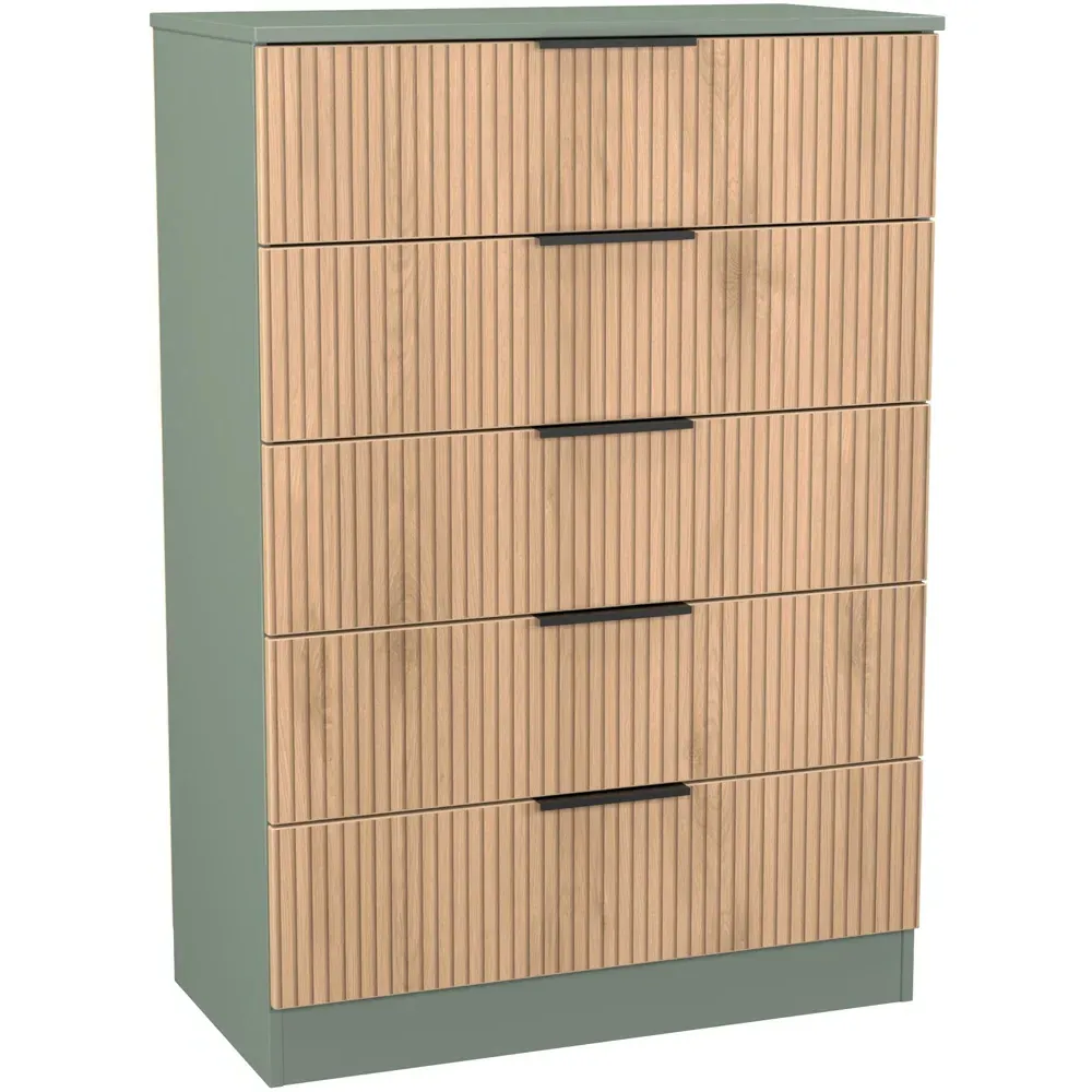 Java 5 Drawer Chest of Drawers - Green