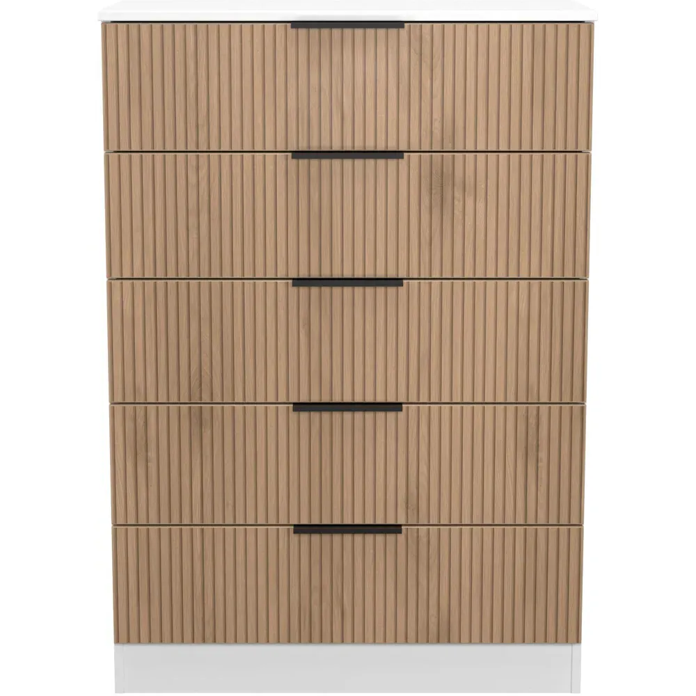 Java 5 Drawer Chest of Drawers - White