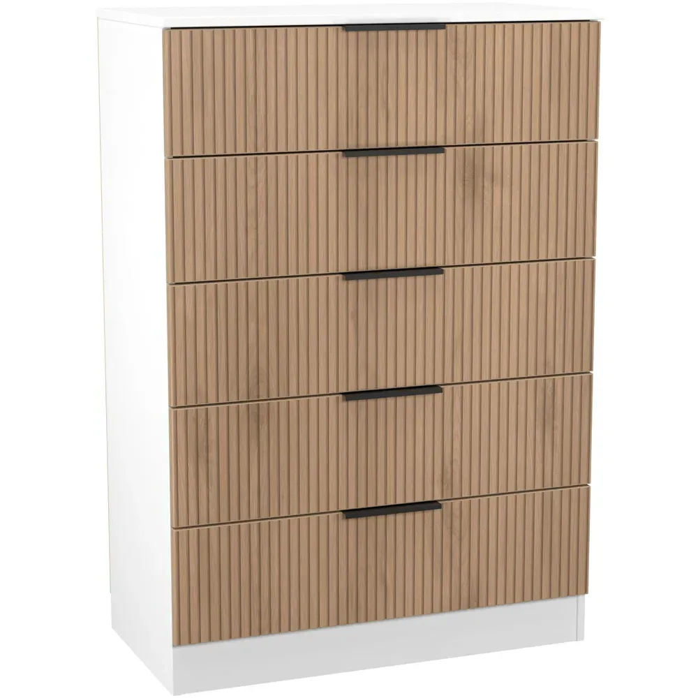 Java 5 Drawer Chest of Drawers - White