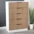 Java 5 Drawer Chest of Drawers - White