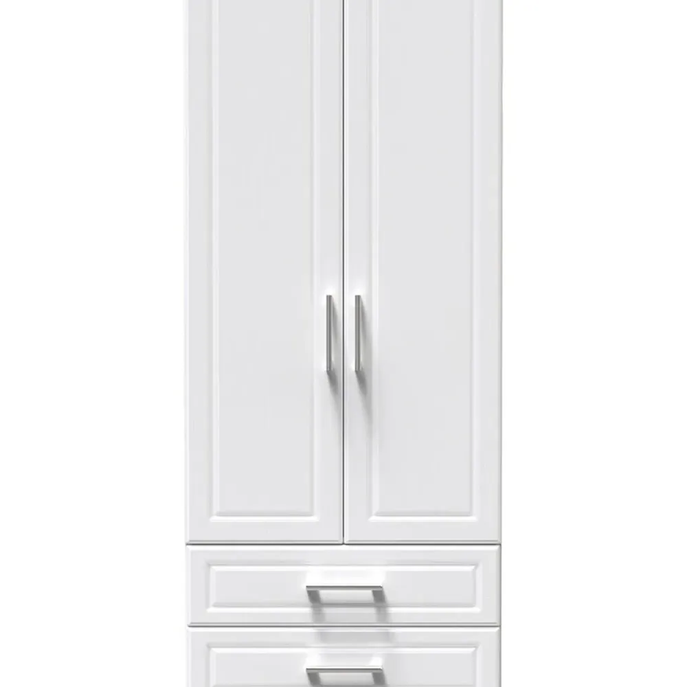 Kent 2 Door 2 Drawer Wardrobe - White, Oak