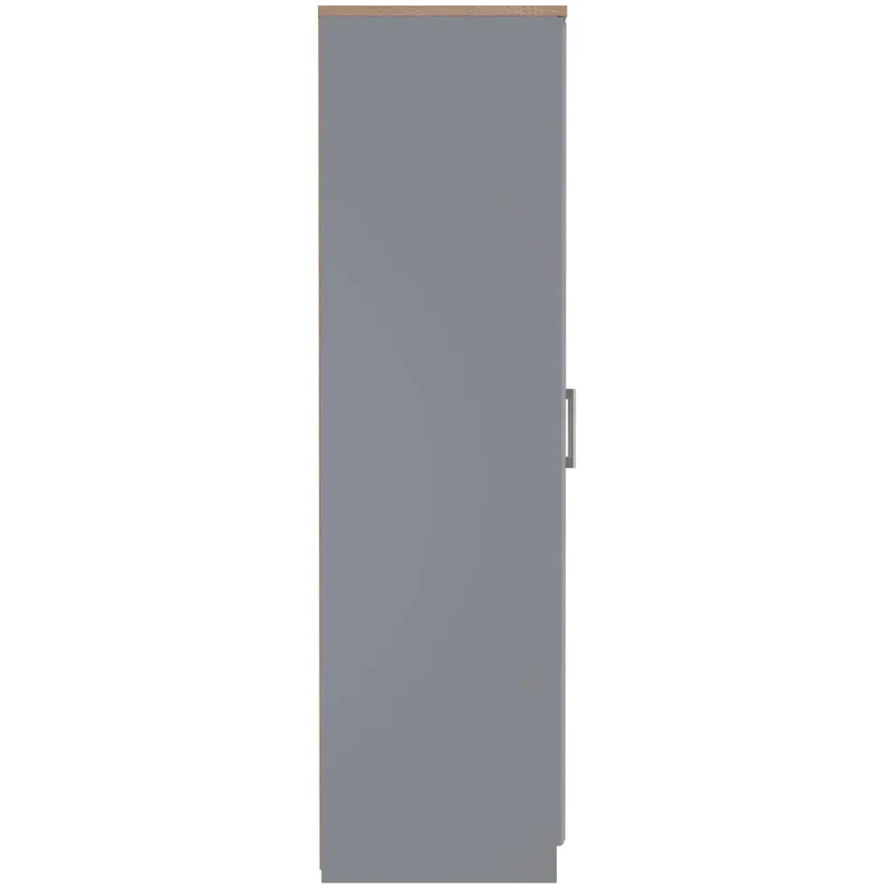 Kent 2 Door Wardrobe - Grey, Oak