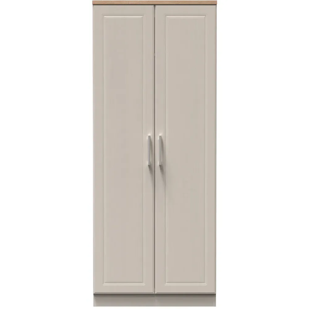 Kent 2 Door Wardrobe - White, Oak