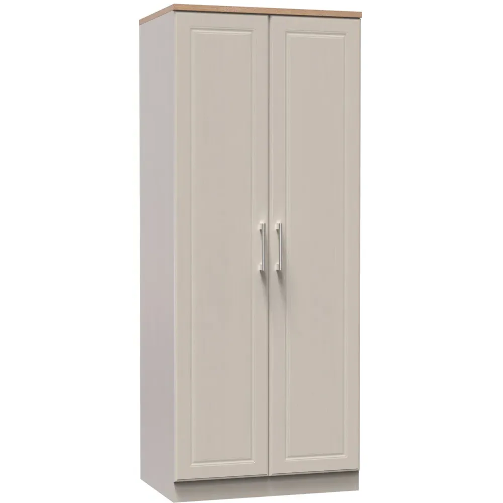 Kent 2 Door Wardrobe - White, Oak