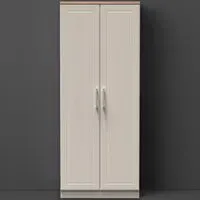 Kent 2 Door Wardrobe - White, Oak