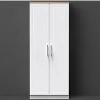 Kent 2 Door Wardrobe - White, Oak
