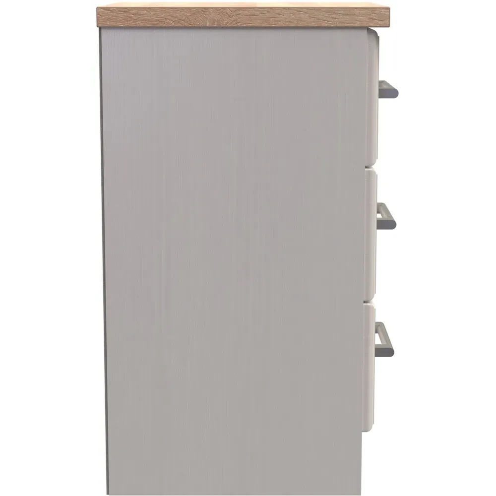 Kent 3 Drawer Bedside Table - Kashmir Ash, Oak