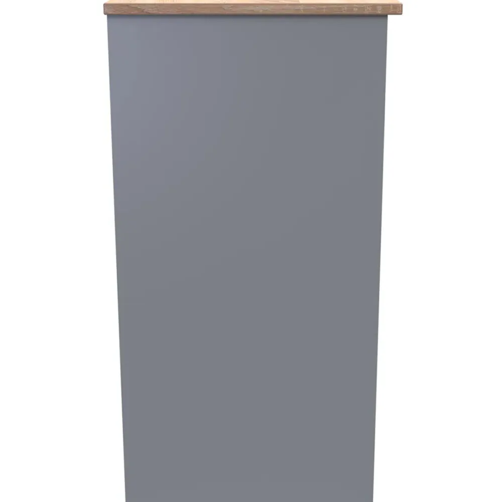 Kent 3 Drawer Vanity Dressing Table - Dusk Grey, Bardolino Oak