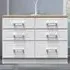 Kent 6 Drawer Midi Chest of Drawers - White Ash, Oak