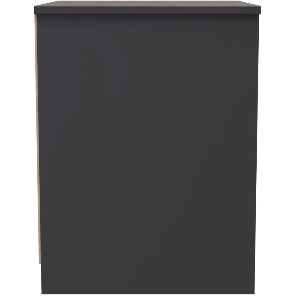 Las Vegas 2 Drawer Bedside Table - Graphite