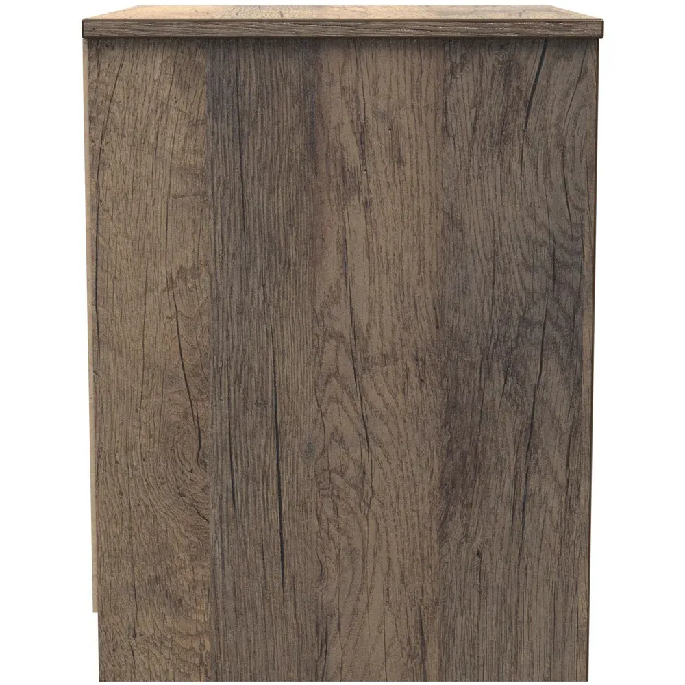 Las Vegas 2 Drawer Bedside Table - White, Oak