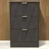 Las Vegas 3 Drawer Bedside Table - Graphite