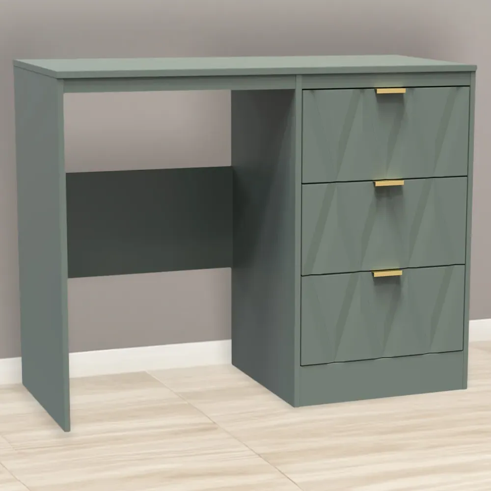 Las Vegas 3 Drawer Dressing Table - Reed Green
