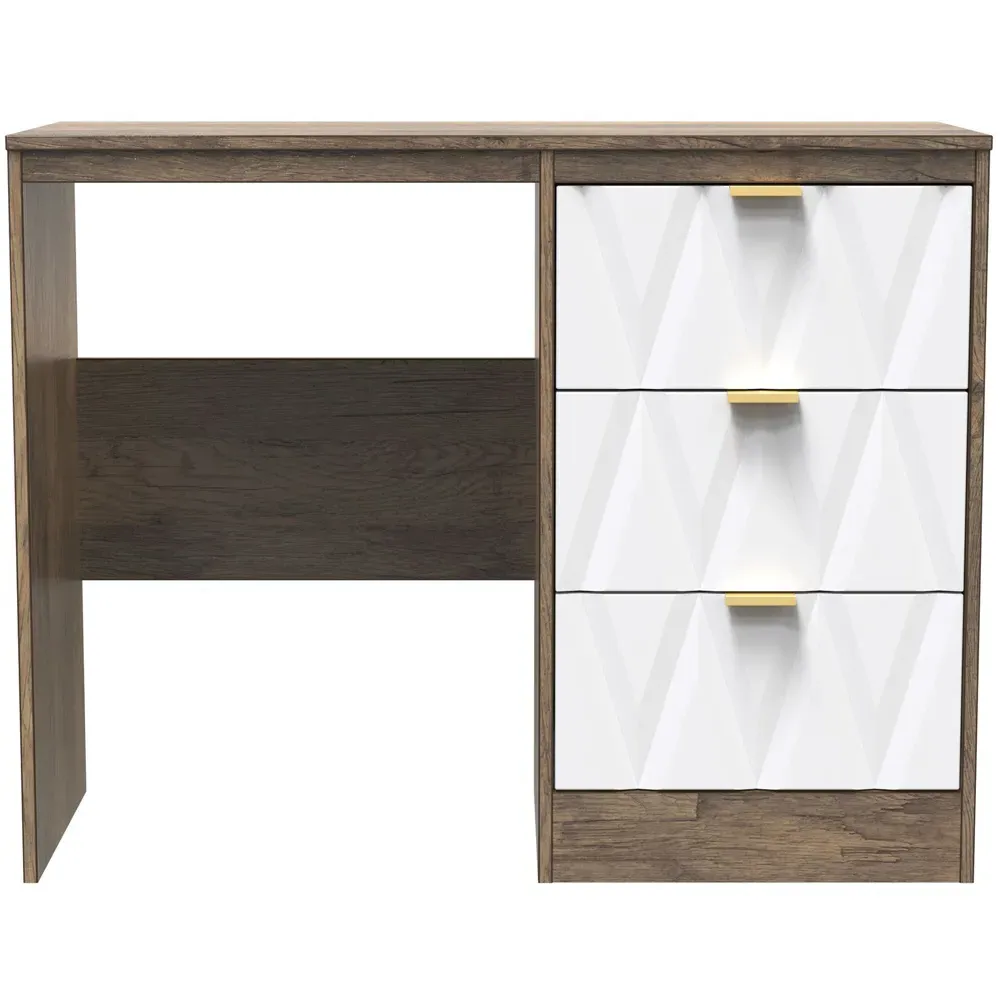 Las Vegas 3 Drawer Dressing Table - White, Oak