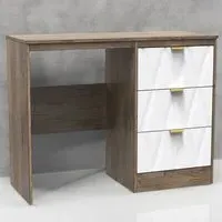 Las Vegas 3 Drawer Dressing Table - White, Oak
