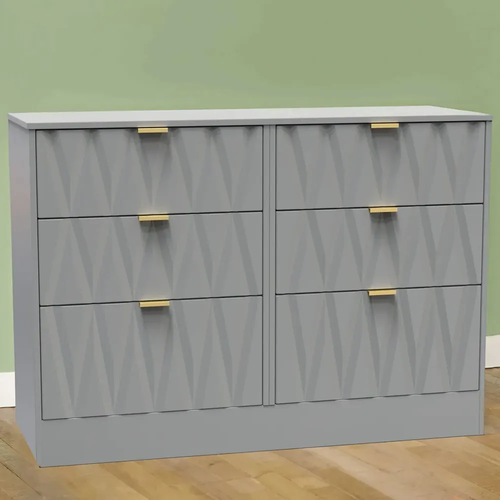 Las Vegas 6 Drawer Chest of Drawers - Dusk Grey