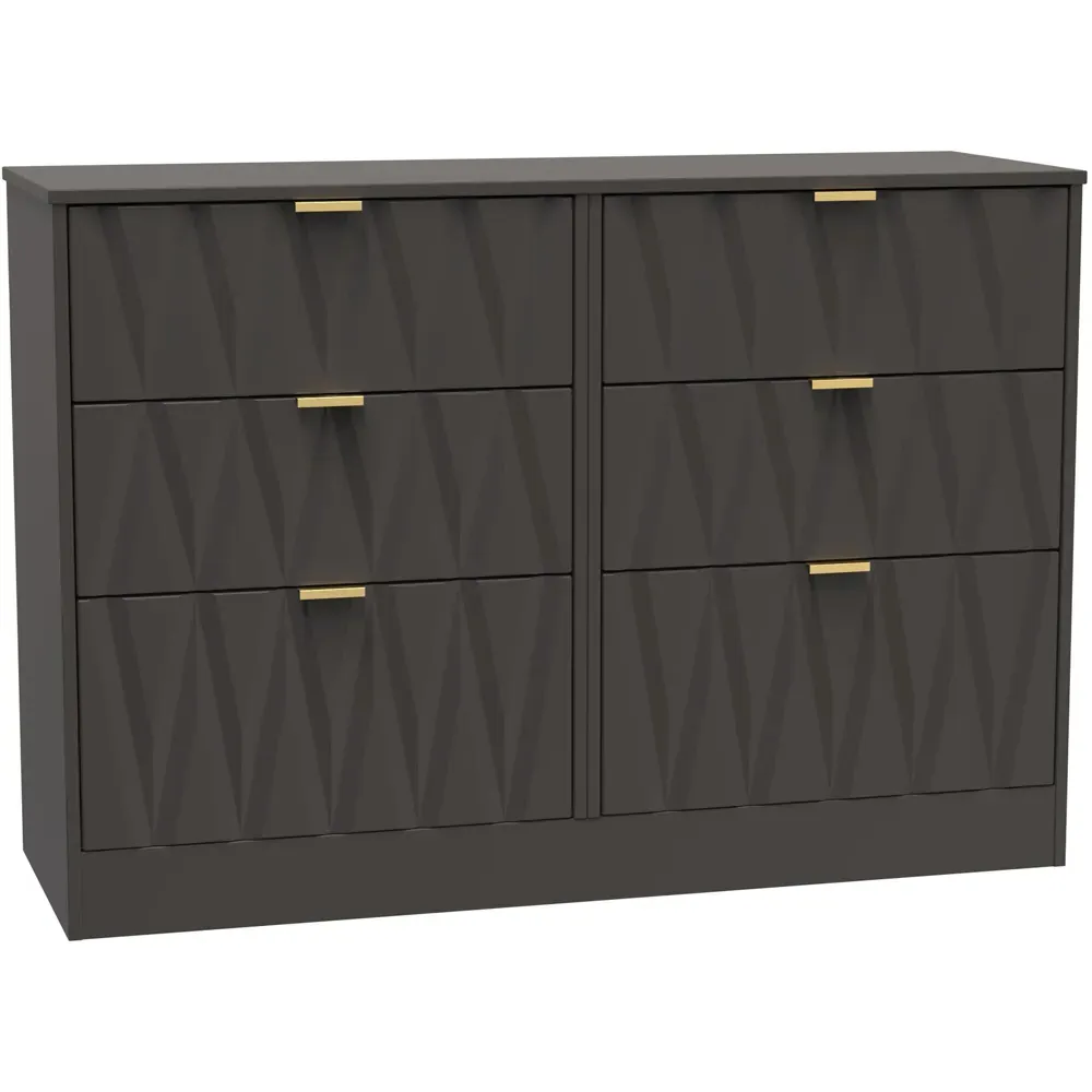 Las Vegas 6 Drawer Chest of Drawers - Graphite