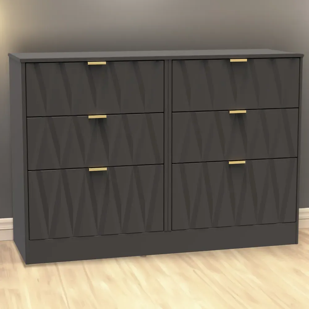 Las Vegas 6 Drawer Chest of Drawers - Graphite