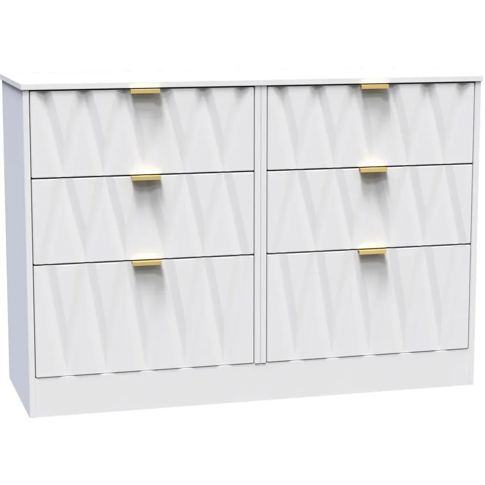 Las Vegas 6 Drawer Chest of Drawers - White