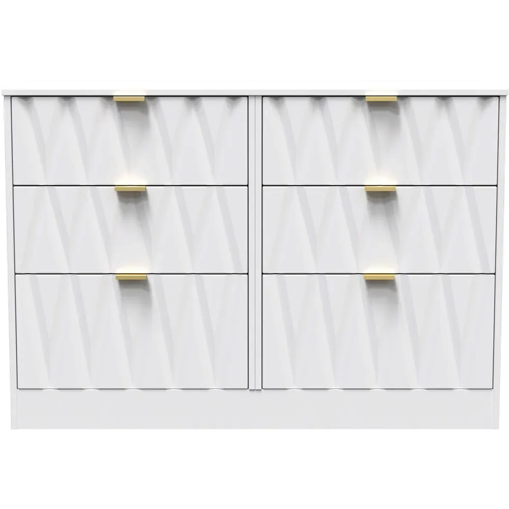 Las Vegas 6 Drawer Chest of Drawers - White