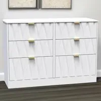 Las Vegas 6 Drawer Chest of Drawers - White