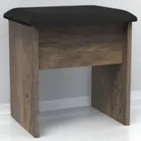 Las Vegas Dressing Table Stool - Vintage Oak