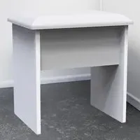 Las Vegas Vanity Stool - White