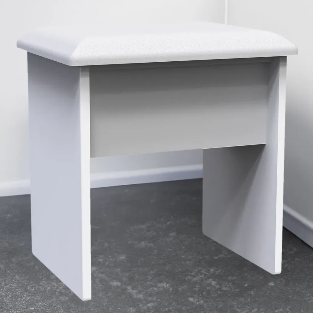 Las Vegas Vanity Stool - White