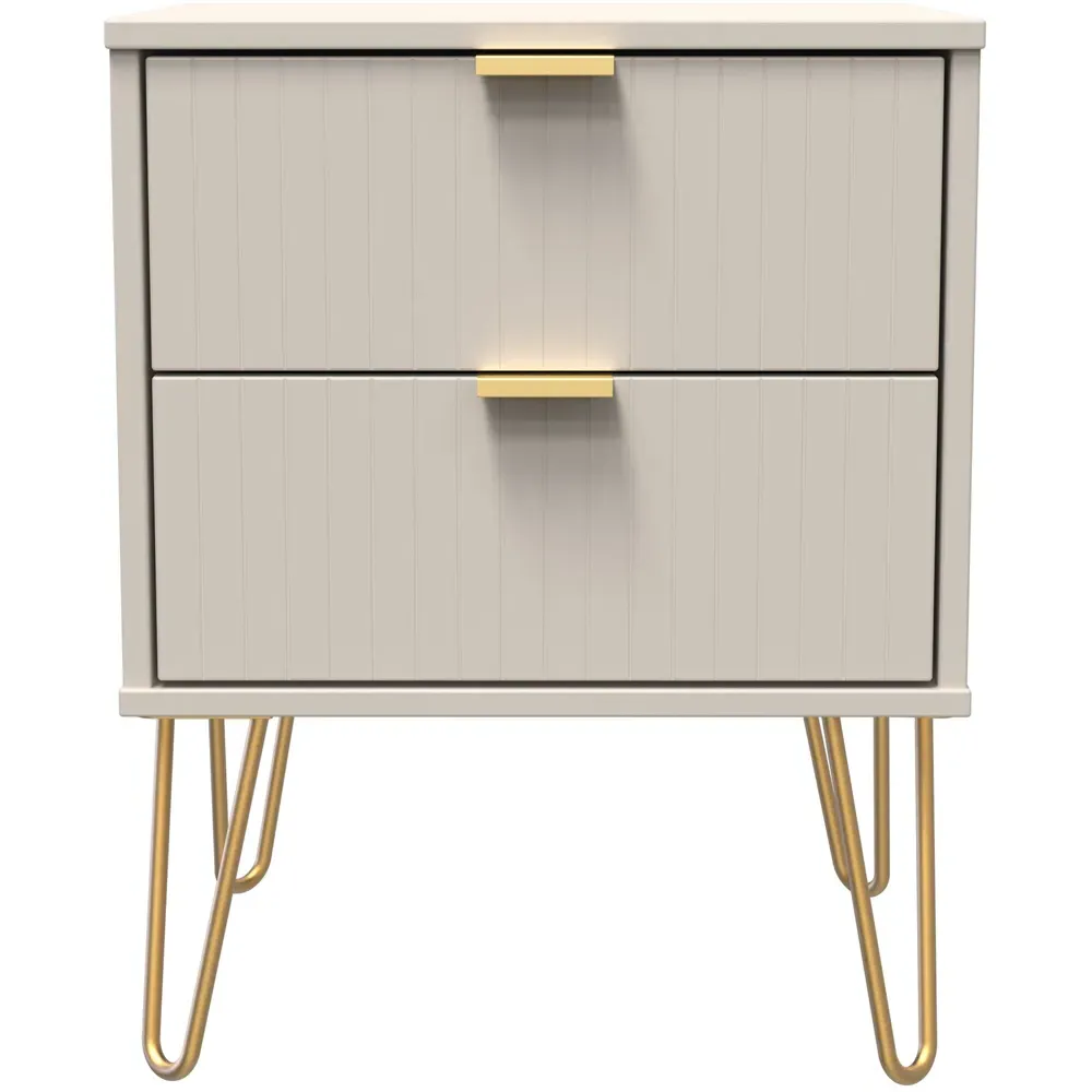 Linear 2 Drawer Bedside Table - Kashmir Matt